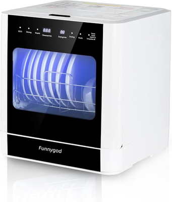 #ad Portable Countertop Dishwasher – Fully Automatic with 4 Cleaning Modes $188.00