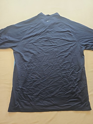 Nike Golfshirt Herren XL Blau Dri-Fit Kurzarm Kragen Polo "Wrinkled" - Bild 11 von 14