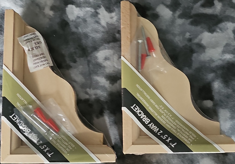 Wood Shelf Brackets 7 in x 5 in (Inch), 2-Pack