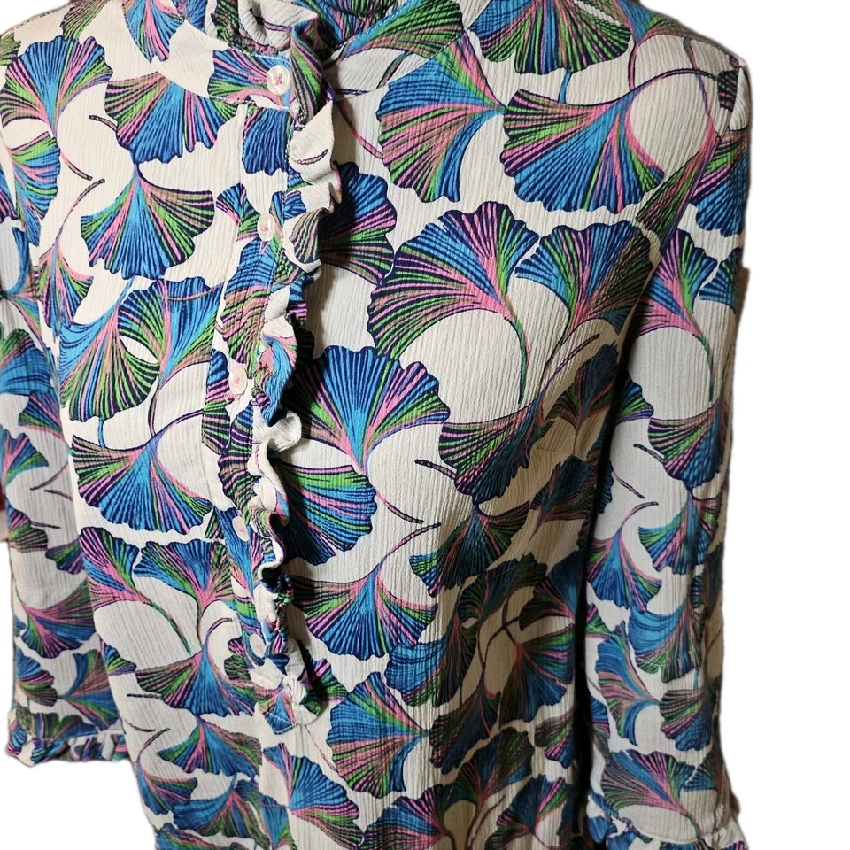 Lilly Pulitzer Brinkley рубашка платье камео белый Ginky размер 8 Cottagecore, без ремня - Изображение 2 из 4