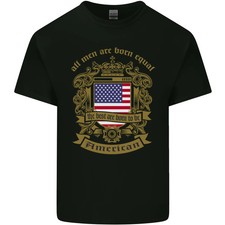 Camiseta de algodón ligero All Men Are Born Equal American America EE. UU. para hombre