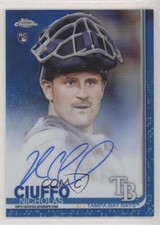2019 Topps Chrome Rookie Blue Refractor 4/150 Nick Ciuffo Nicholas Auto nd3