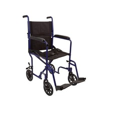 McKesson Lightweight Transport Wheelchair Aluminum Up to 300 lbs 146-ATC19-BL 1