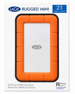 LaCie Rugged Mini 2TB USB 3.0 Portable External Hard Drive LAC9000298 NEW SEALED