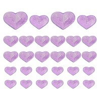 AufnäHer Zum AufbüGeln Mit Pailletten 28 StüCk Applikation Zum AufnäHen, Violett