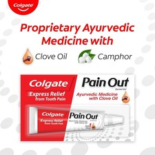 Colgate Pain Out Ayurvedic Clove Oil Express Relief Tooth Gum Dental Gel 10g