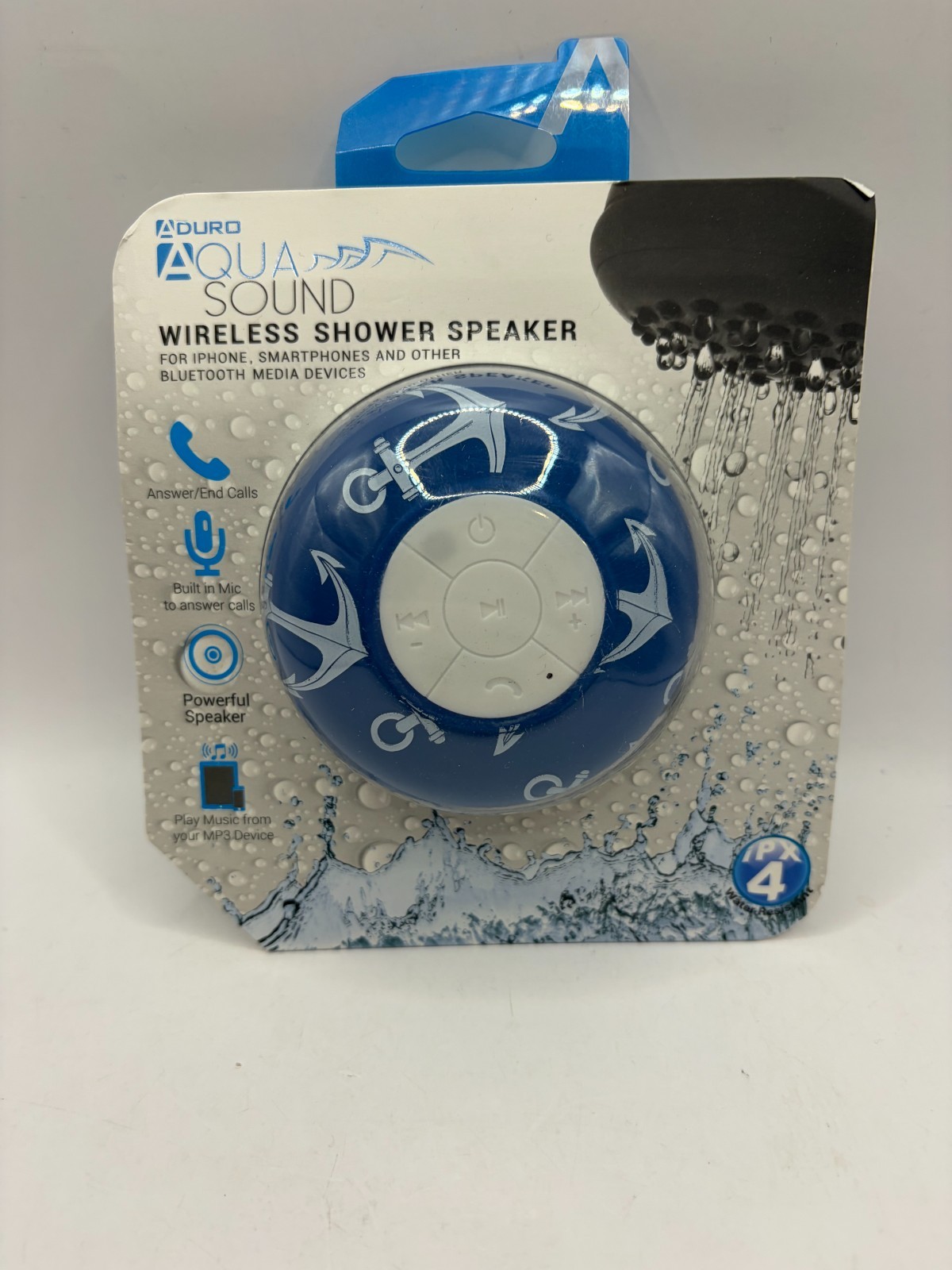 Altavoz Portátil Aduro AquaSound Wsp20 Impermeable Ducha Bluetooth Flor
