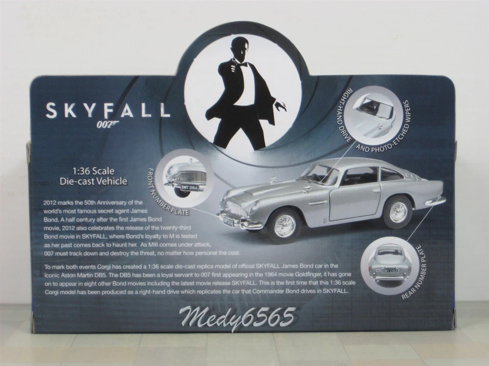 Corgi James Bond "SkyFall" W/Figure Aston Martin DB5 Scale1/36 - Image 2 of 4