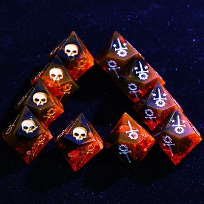 15 Polyhedral Resin Sabbat WoD Dice Sets VtM Black Eucharist
