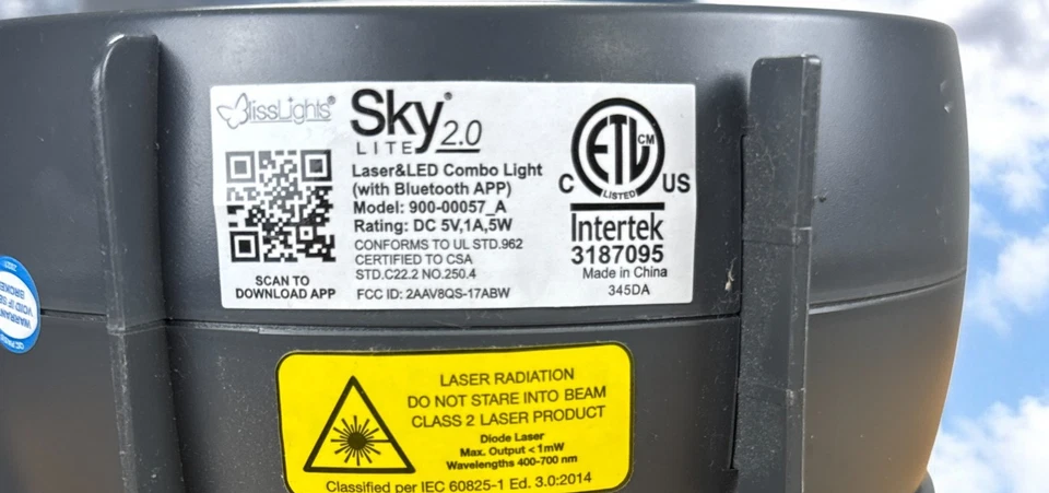 1 - BlissLights Sky Lite 2.0 Galaxy 激光器 - 已测试可用! 无电源线 — 第 4/4 张图片