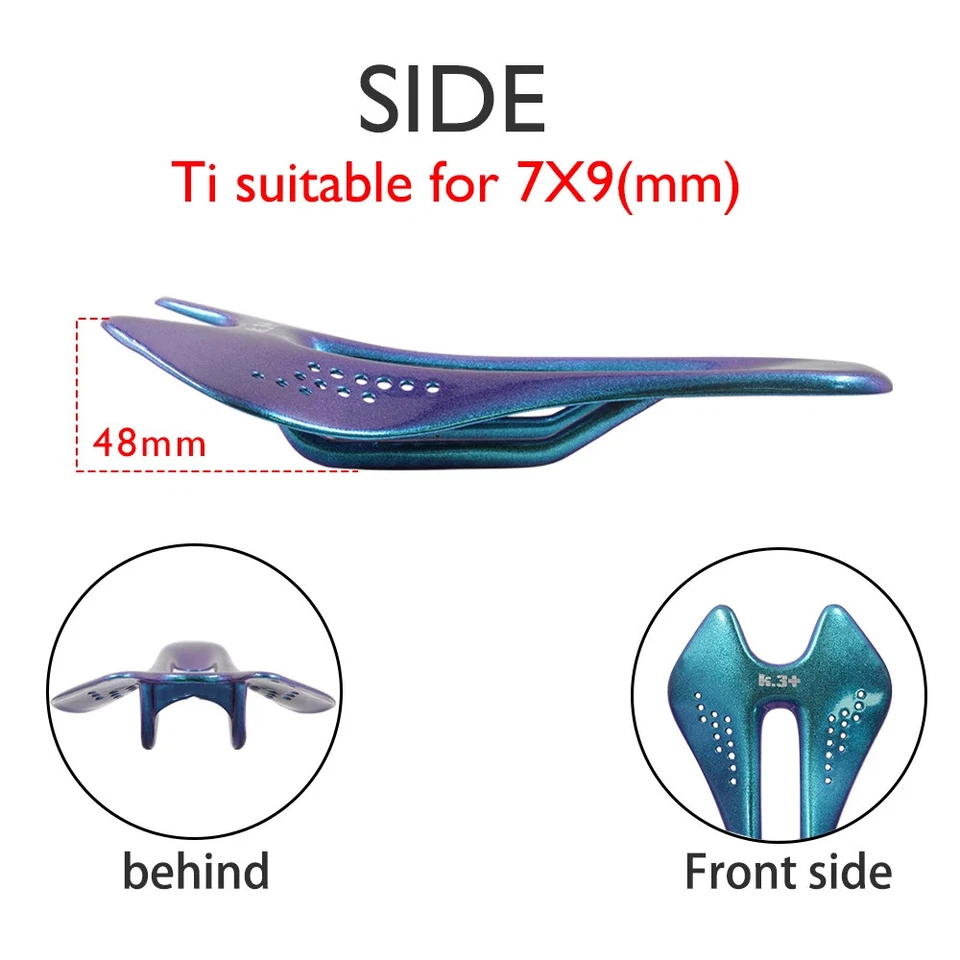  Седло горного/дорожного велосипеда полностью из углеродного волокна удобное и дышащее сиденье 7X9 мм  - Изображение 4 из 4