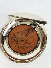 Vintage Spare Change Silver Coin Tray Fish Fi...