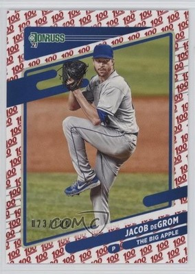 2021 Panini Donruss Variation One Hundred /100 Jacob deGrom (The Big Apple) 3v0