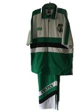 Vintage Boston Celtics Warm Up Suit Jacket Pants 2XL NBA Basketball Track