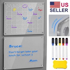 Calendar Board Acrylic Magnetic Dry Erase Calendar Boards for Fridge Planner USA