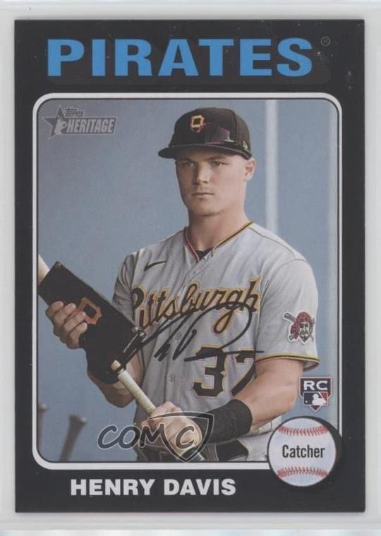 2024 Topps Heritage Rookies Black Border /50 Henry Davis #415 Rookie RC 0t0b