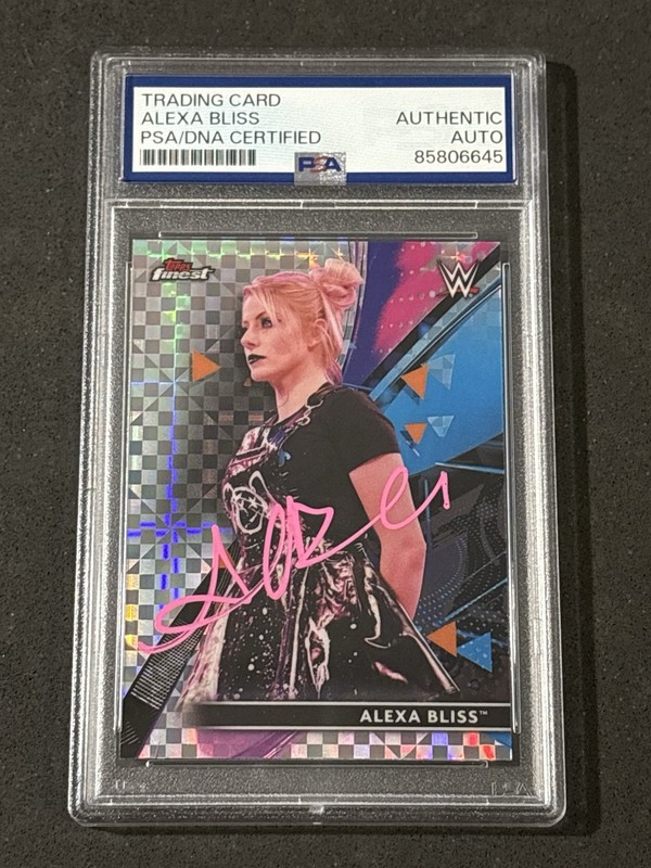 ALEXA BLISS 2021 FINEST WWE X-FRACTOR SIGNED AUTOGRAPHED CARD PSA/DNA CERTIFIED