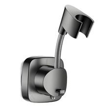 Suction Cup Shower Head Holder - Angle Adjustable Spring Arm, Flexible Gray