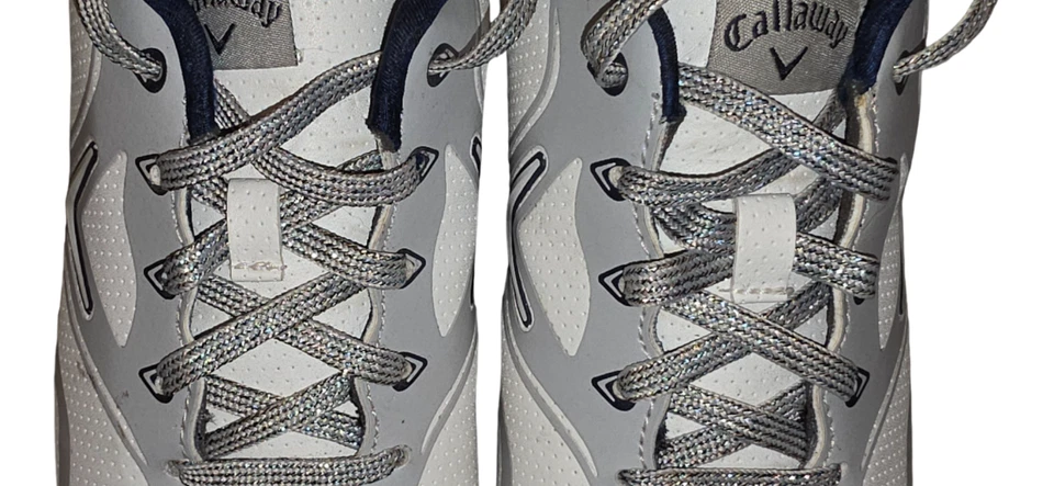 Zapatos de golf Callaway para mujer CGW100WN blancos/plateados - talla 8 EE. UU. - excelente estado Foto 4 de 4