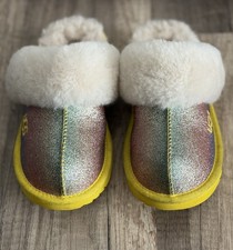 UGG KIDS COZY II SLIPPERS- RAINBOW GLITTER - SIZE 1