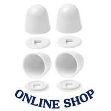 Universal White Plastic Toilet Bolt Caps 1.44 Inch