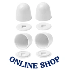 Universal White Plastic Toilet Bolt Caps 1.44 Inch