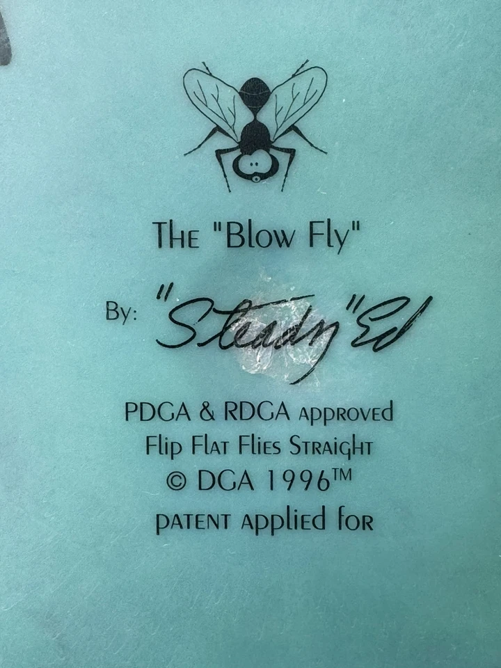 RARE!  DGA 1996 Steady Ed The "BLOW FLY" Disc Golf SIGNED BY STEADY ED HEADRICK - Image 2 of 4