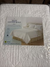New Home Classics Solid Cotton Quilt King Size