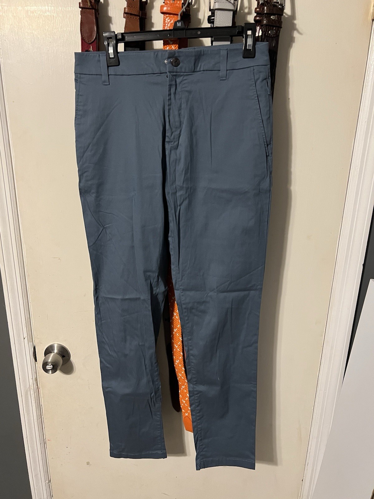 Birddogs Pants Stretch Blue Grey Tapered Leg Quik Dry 30 x 32
