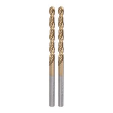 2pcs 3.9mm Titanium Coated M42 High Speed Steel 8% Cobalt (HSS) Twist Drill Bits