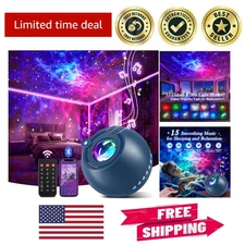 Multifunctional Galaxy Projector: 15 White Noise & Bluetooth for Sweet Dreams