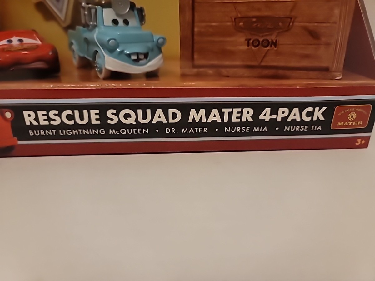 Disney Pixar Cars TOON RESCUE SQUAD MATER 4-PACK NIP | eBay