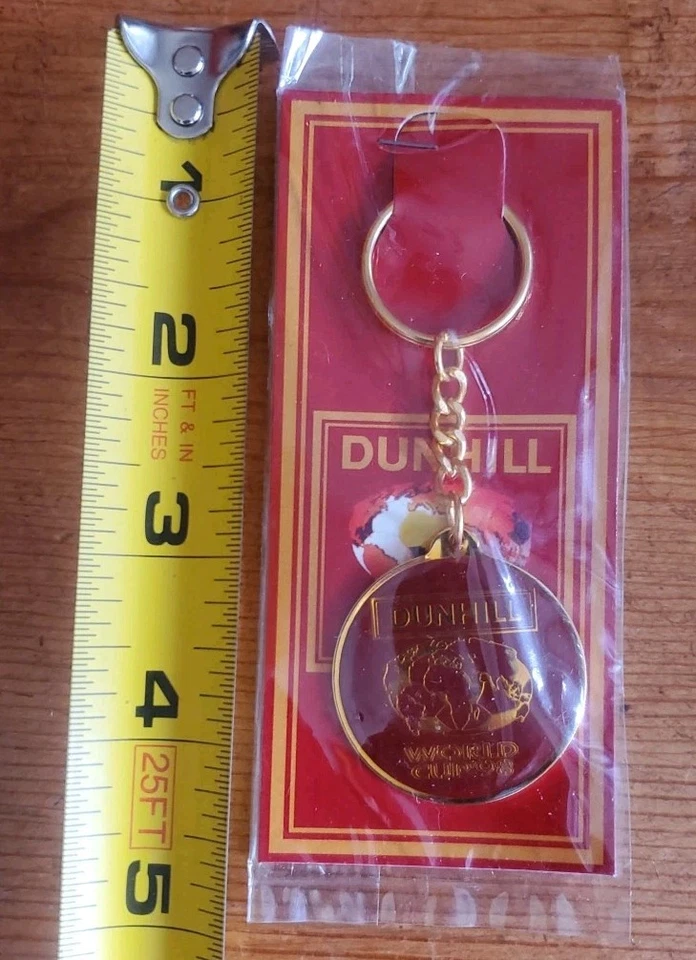 Dunhill 1998 Soccer World Cup Malaysia Keychain Gold Tone Key Ring Souvenir Vtg  - Image 4 of 4