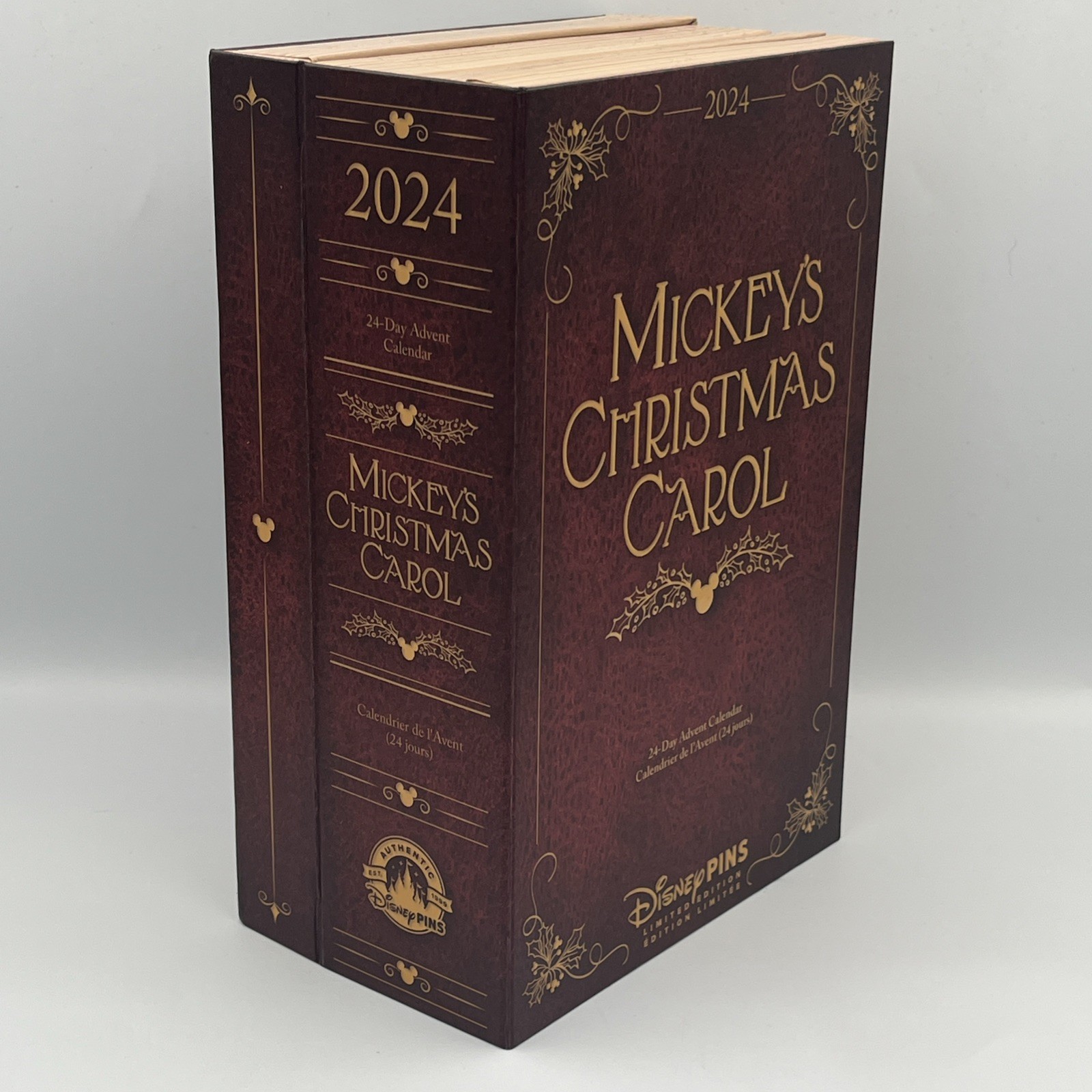 Mickey's Christmas Carol 24-Day 2024 Advent Calendar Mystery Pin Set LIMITED