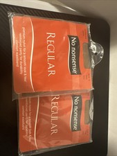  2 No Nonsense Size A TAN Regular Pantyhose Reinforced Toe 003 New  Sealed