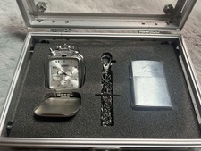 Zippo chronograph pocket watch with chain