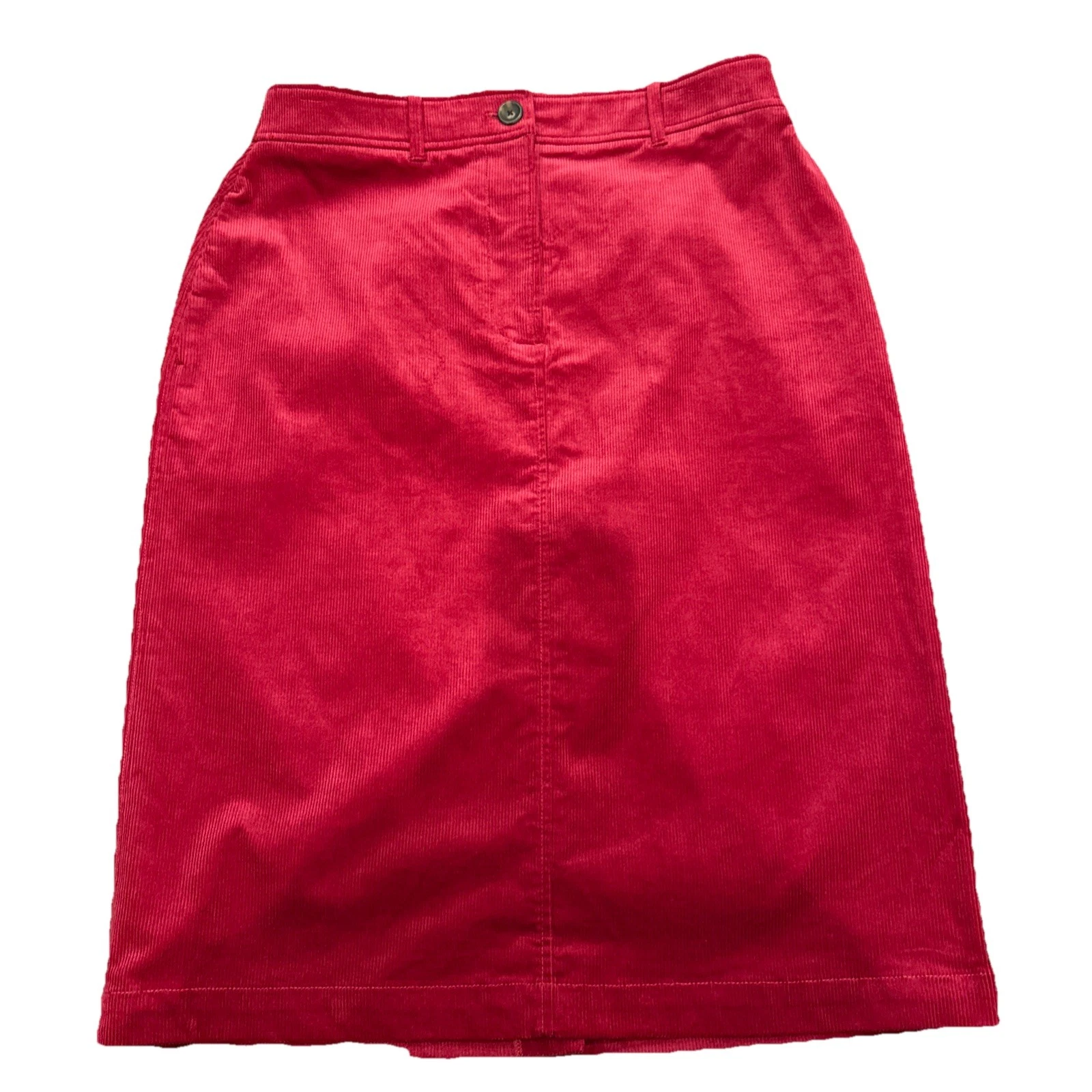 Boden Red Corduroy Skirt Womens Size 10R Midi