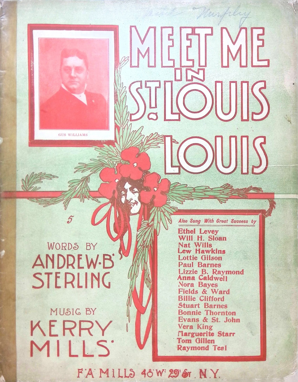 Meet Me In St. Louis Sheet Music Gus Williams Kerry Mills Andrew Sterling 1904