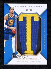 2019 Panini National Treasures NBA Finals Nameplate 8/10 Shaun Livingston 0kr0