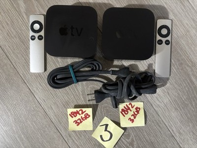 LOT of 2 Apple TV HD 4th Gen A1842 32GB w/Power Cable & A1294 Aluminum Remote(3)