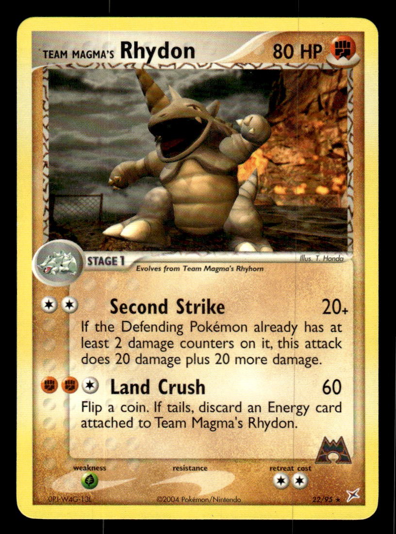 Pokemon TCG Team Magma vs Team Aqua #22/95 Team Magma's Rhydon NM