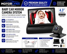 Baby Car Mirror with 4.3 Inch HD Night Vision Display, Safety Rear Seat Camera