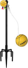Tetherball Set with Ball  Rope for Outdoor Backyard, Adjustable Tether Ball Pol
