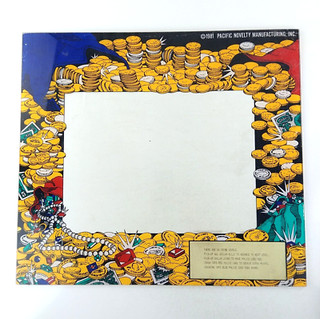 1981 Pacific Novelty Thief Arcade Game Monitor Bezel Vintage ORIGINAL Plexiglass