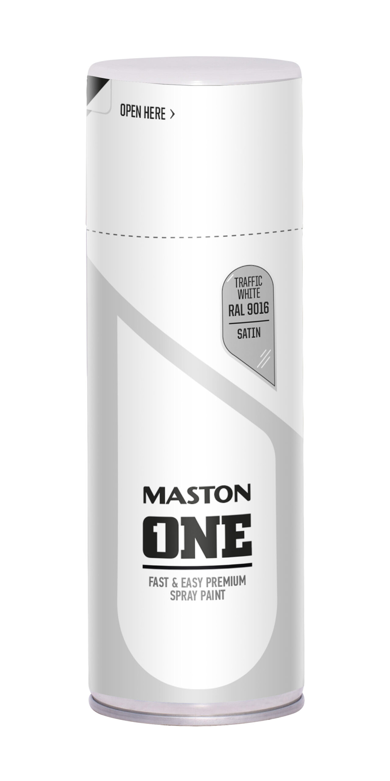 Maston Spray Paint ONE - Satin Traffic White RAL9016 400ml - Image 2