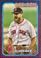 2024 Topps Series 2 John Schreiber SSP Team Logo Color Variation Red Sox #426