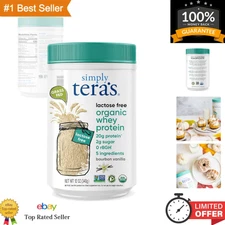 Simply Organic Lactose-Free Whey Protein Powder - Bourbon Vanilla - 12 Servings