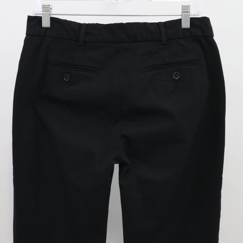 Sportmax Dress Pants Womens 4 Black Cotton Stretch Tapered Slim Leg Classic - Picture 5 of 9