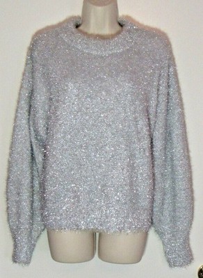 sparkly silver sweater