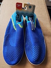 NEW NWT Speedo Junior Boy Swim Water Shoes L 4-5 Blue and Aqua